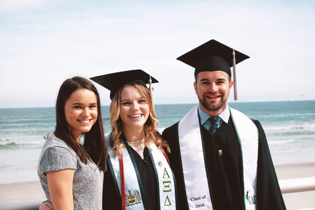 Hannah, Kevin and I after graduation 