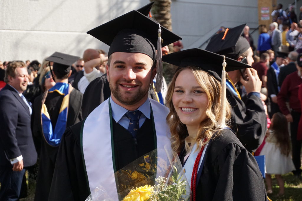 Kevin and I right after the graduation ceremony 