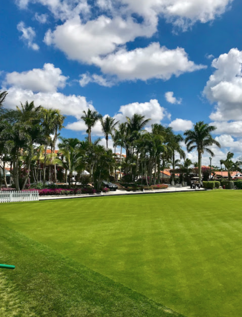 the entrance to the International Polo Club 