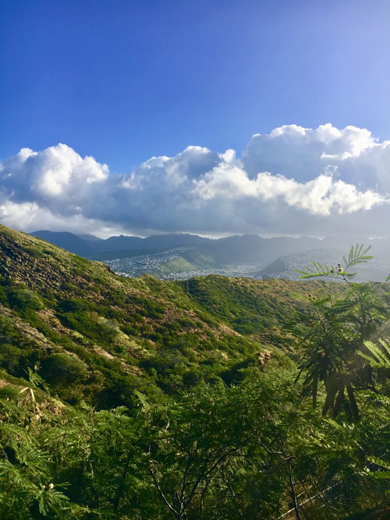 the views on the way up to Diamond Head