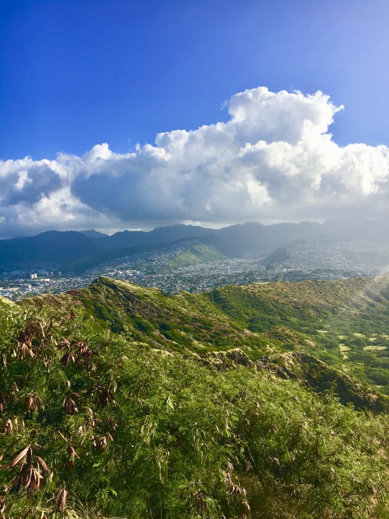 the views on the way up to Diamond Head