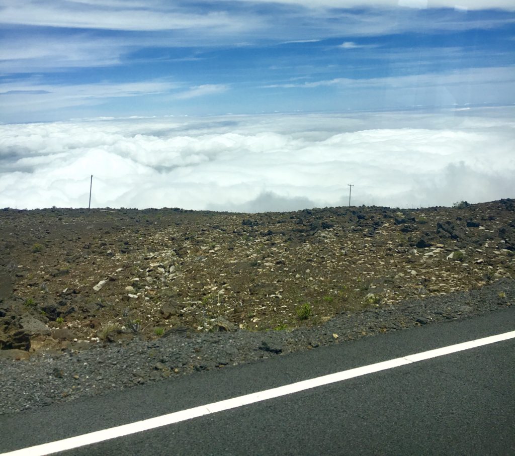 above the clouds in Maui