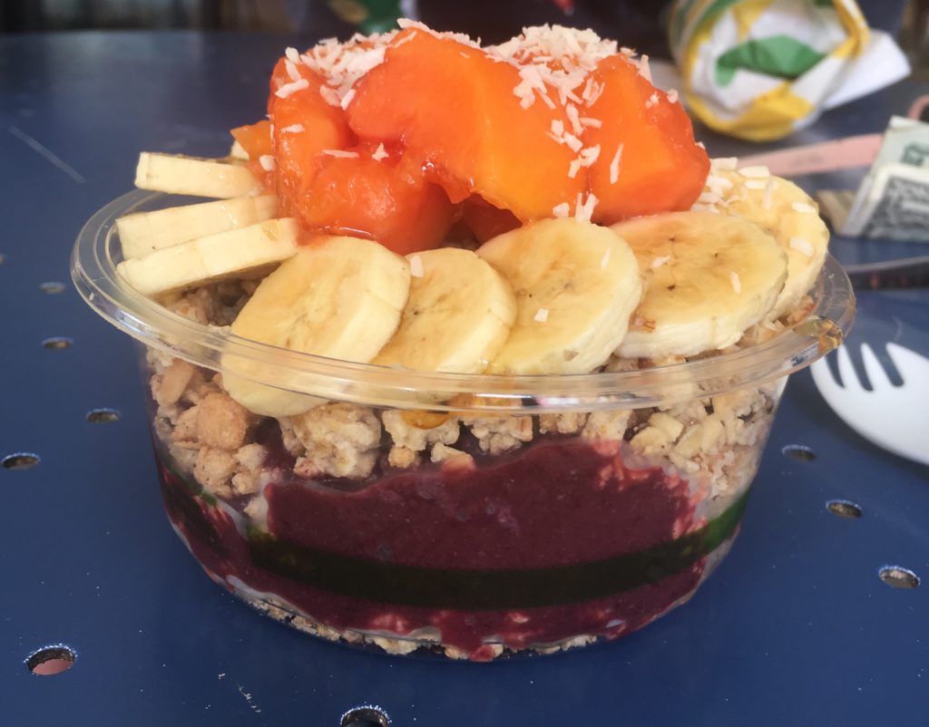 Açaí bowl from the Choice Health Bar in Maui