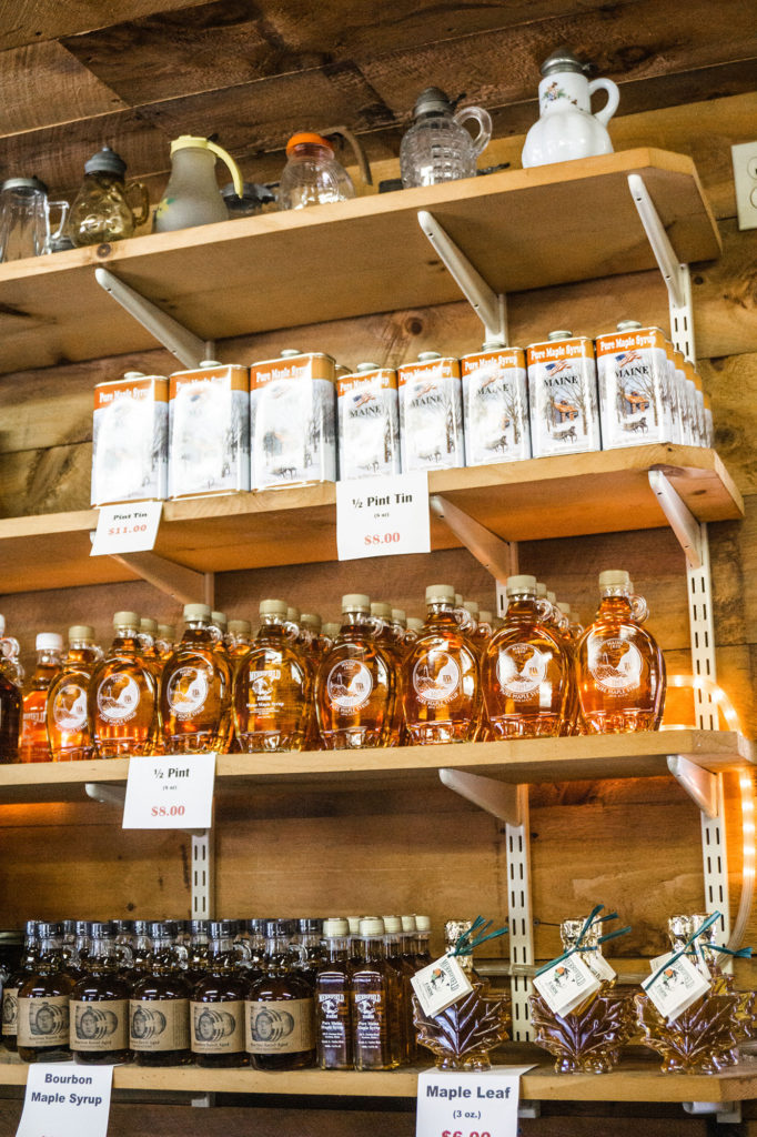 maple syrup bottles at Maine Maple Sunday