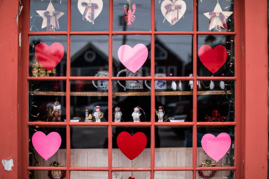 valentines decor in Kennebunkport