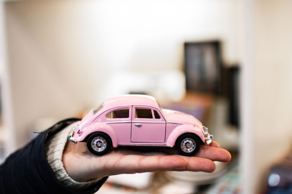 pink car in Kennebunkport