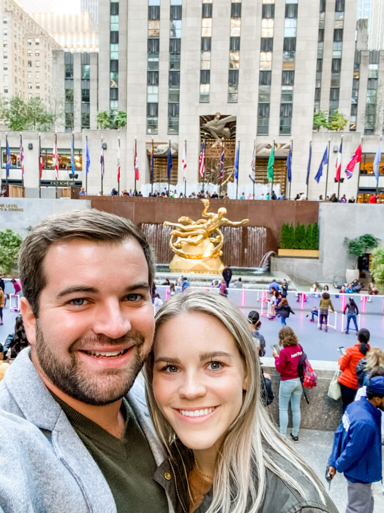 Us in New York City with Rockefeller Center in the background. 