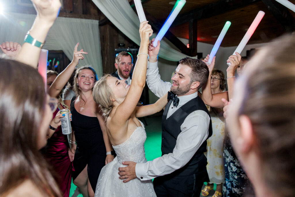 Dancing with all of our closest friends and family at our dream wedding. 