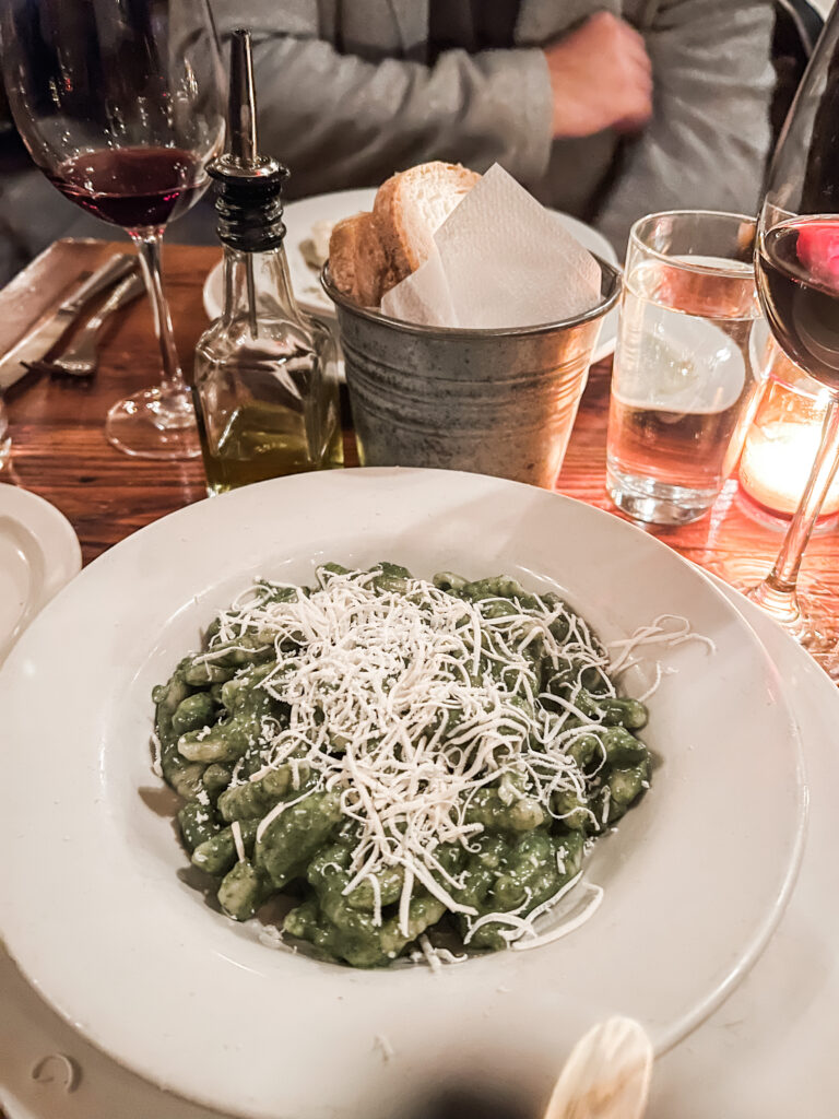 cavatelli al fior di pesto at UVA. Homemade pasta is perfect for dinner when you only have 24 hours in New York City. 