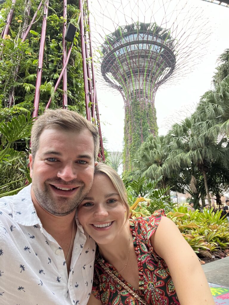 Gardens by the Bay outside of the Marina Bay Sands Hotel in Singapore