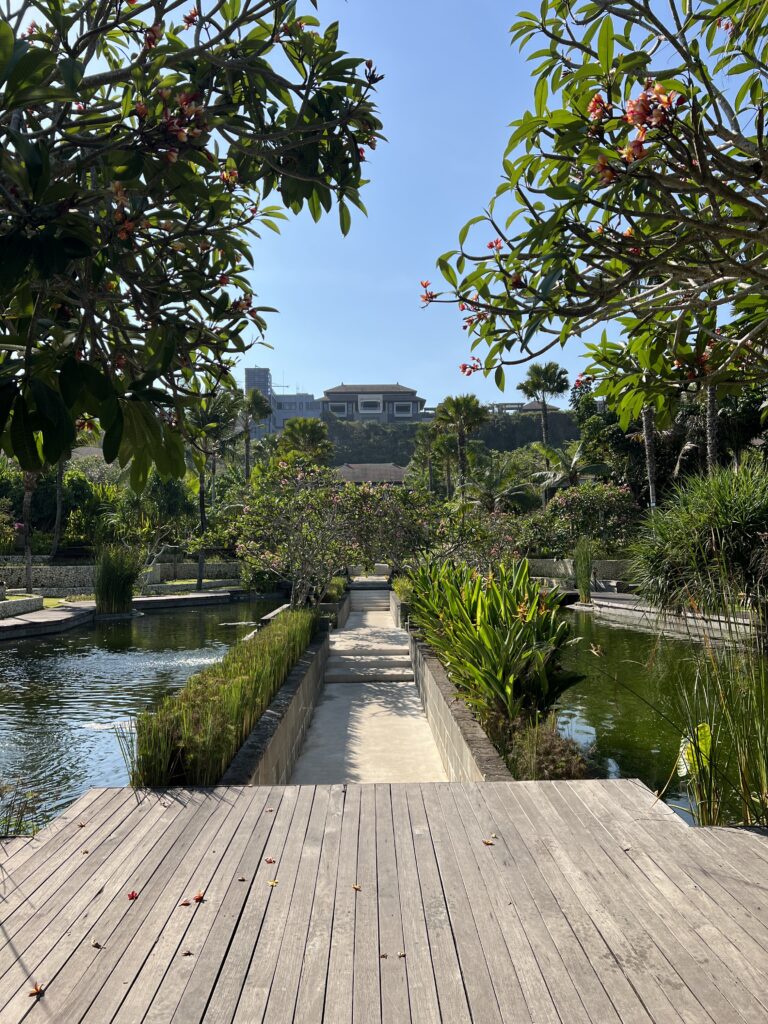 koi pond views at the Ritz Carlton Bali